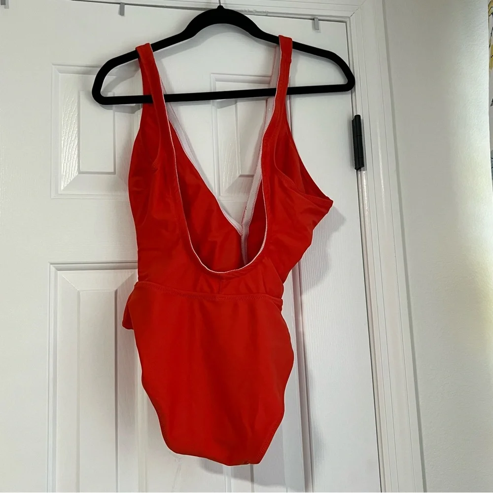 Solid & Striped Sloane Stephens Issi One Piece Bikini‎ Swimsuit Candy Red Orange